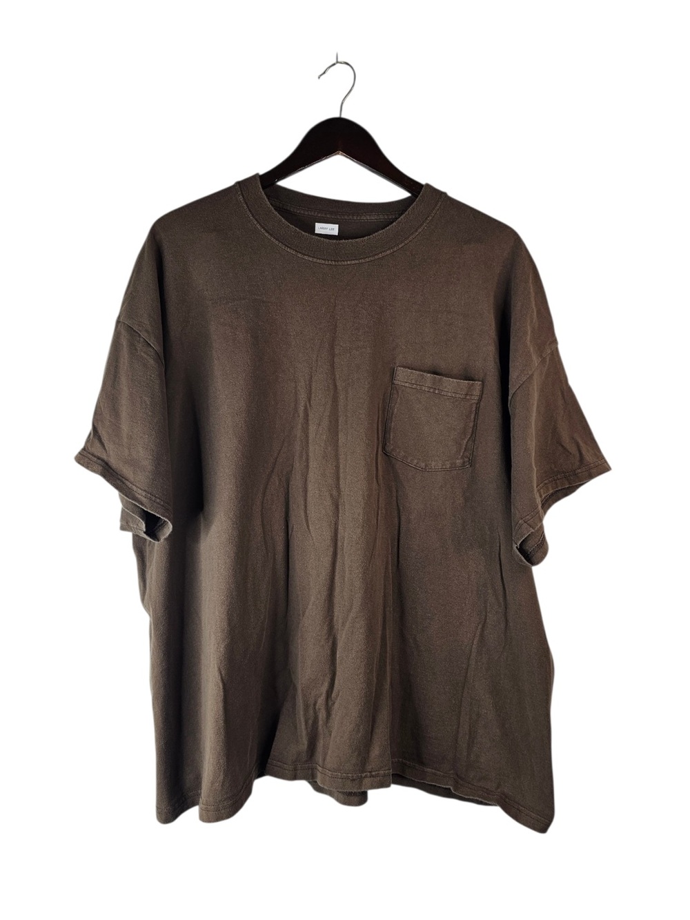 Hanes Classics ComfortSoft Mens XXL Brown Short Sleeve Pocket T-Shirt